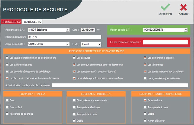 Protocole de sécurité